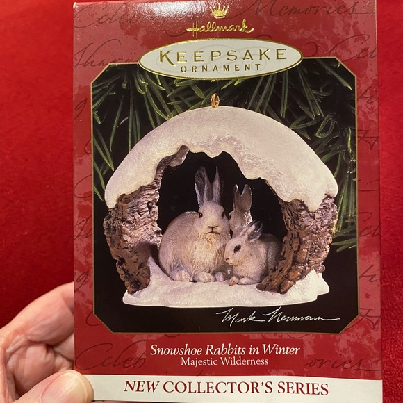 Hallmark Other - NIB rare Hallmark Keepsake “Snowshoe Rabbits in Winter” ornament